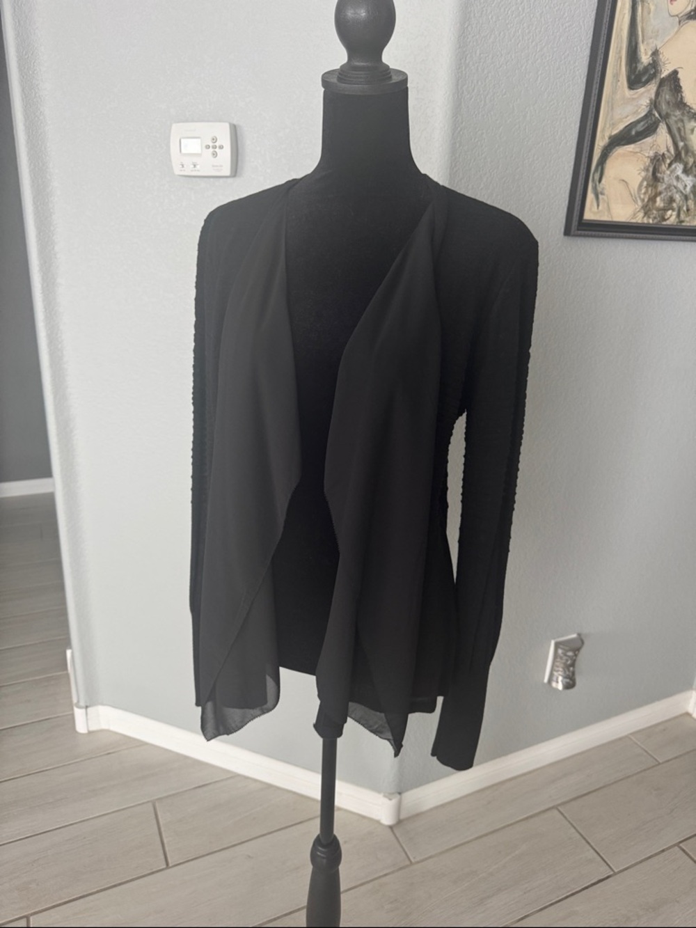 Simply Vera Lightweight Black Open-Front Cardigan
